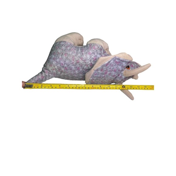 Wild Republic Triceratops Dinosaur Plush 15” Stuffed Animal Toy Beanbag K&M - Picture 11 of 11